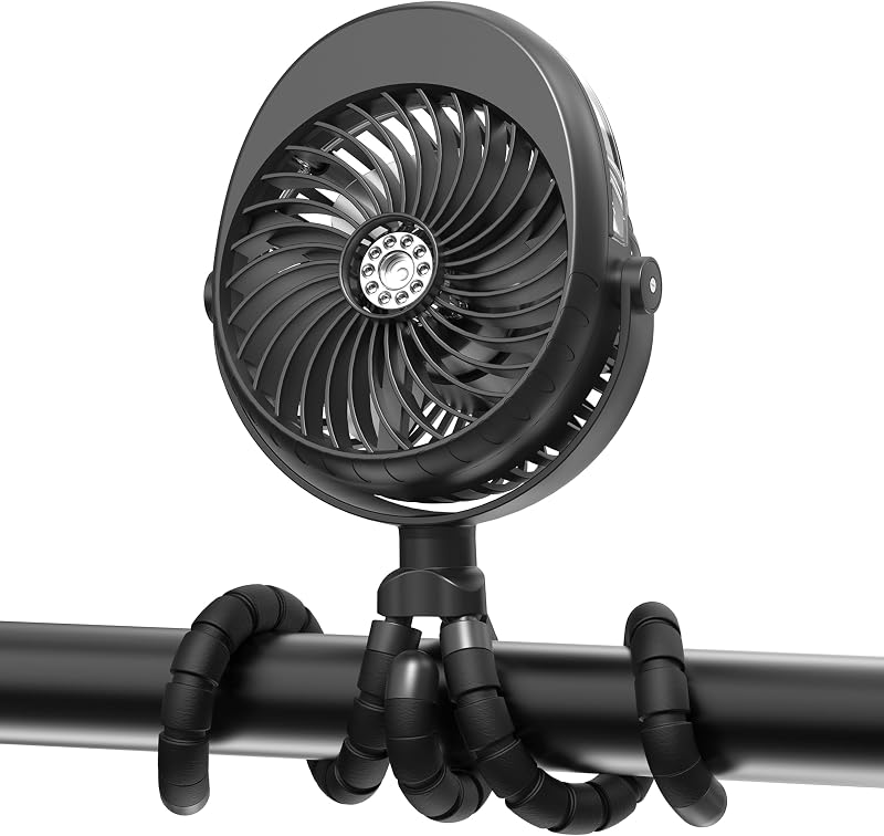 2026 Ventilador de cochecito de bebé con niebla actualizado, recargable, clip de trípode flexible para cuna de asiento de auto, regalos de baby shower y búsqueda de registro de bebé, artículos esenciales para recién nacidos para viajes en la playa, Disney Summer Essentials