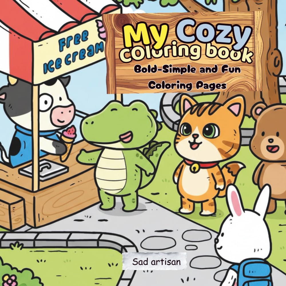 My Cozy Coloring Book: Bold-Simple and Fun Coloring Pages