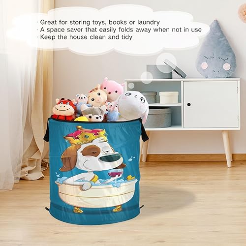 Miniatura 6 de stuff shelving folding pantry baskets for kitchen Cute Elegant Dog Bathing Kawaii Old Bathtub,cestos para ropa sucia