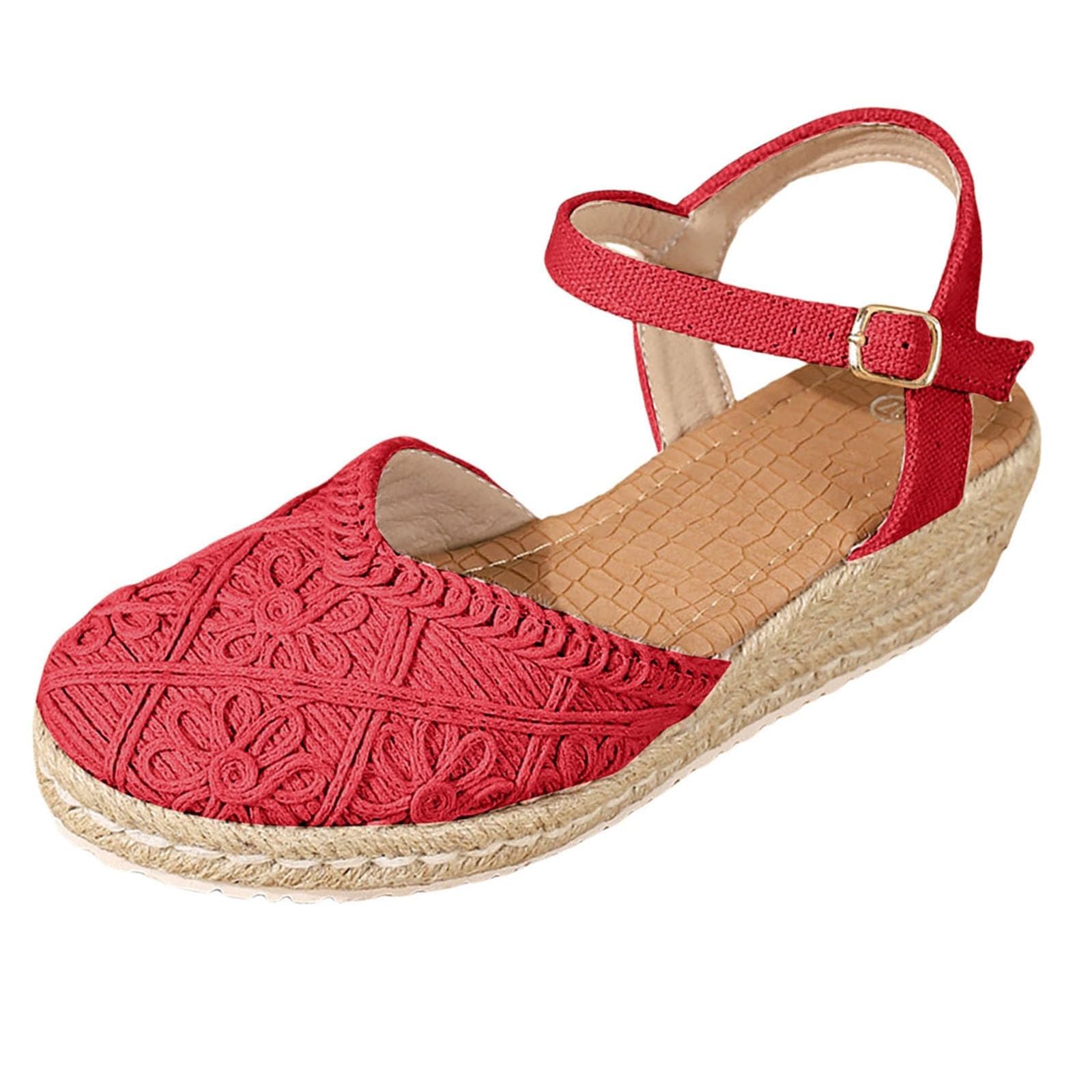 Sandales espadrilles à coin fermé au design raffiné pour cérémonie