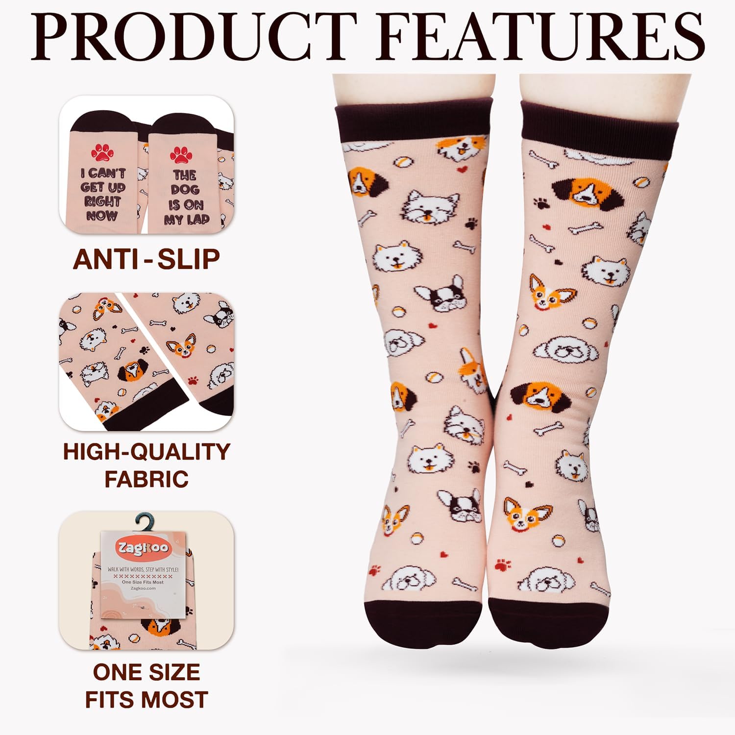 ZAGKOO Gifts for Cat, Dog Mom and Dad, Pet Lovers - Funny Cat, Dog Socks for Men, Women - Christmas, Birthday Gift Ideas - Image 4