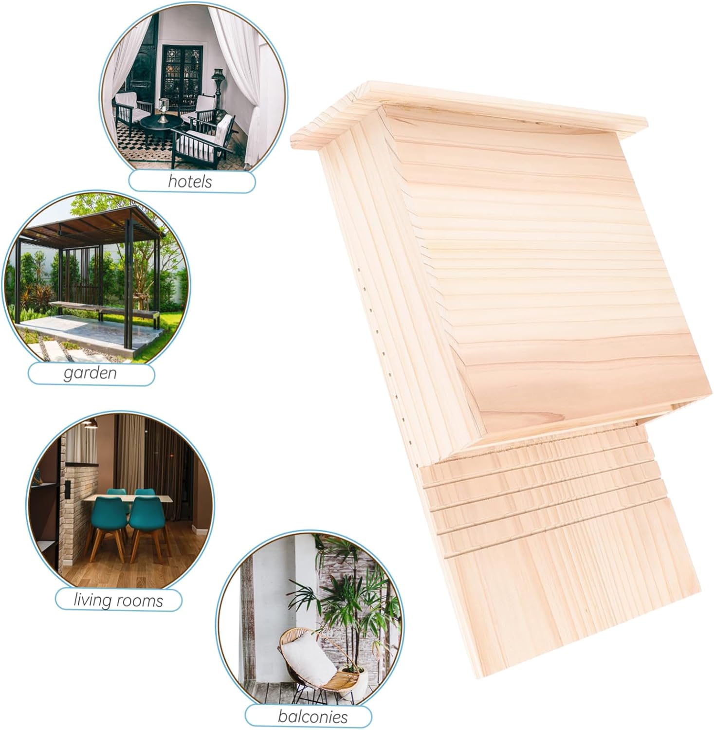 Bat House for Outdoor Use Lightweight Easy Install Bat Box for Courtyards and Backyards Design Safe