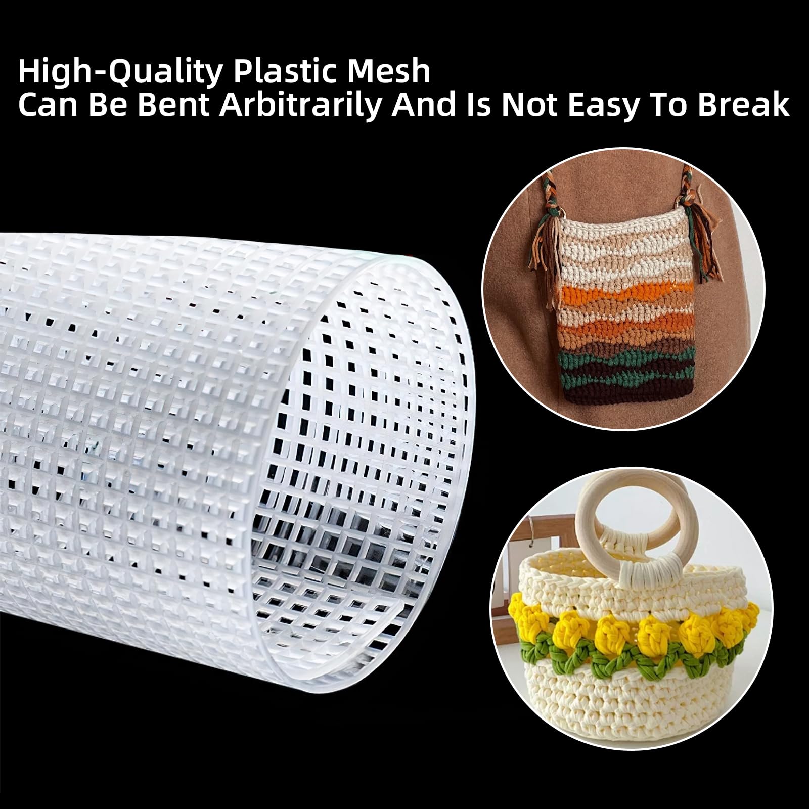 5-Piece Plastic Canvas Sheets | 15x11.3 Inch, 5 Count Mesh For Embroidery, Crochet, Needlepoint DIY Crafts