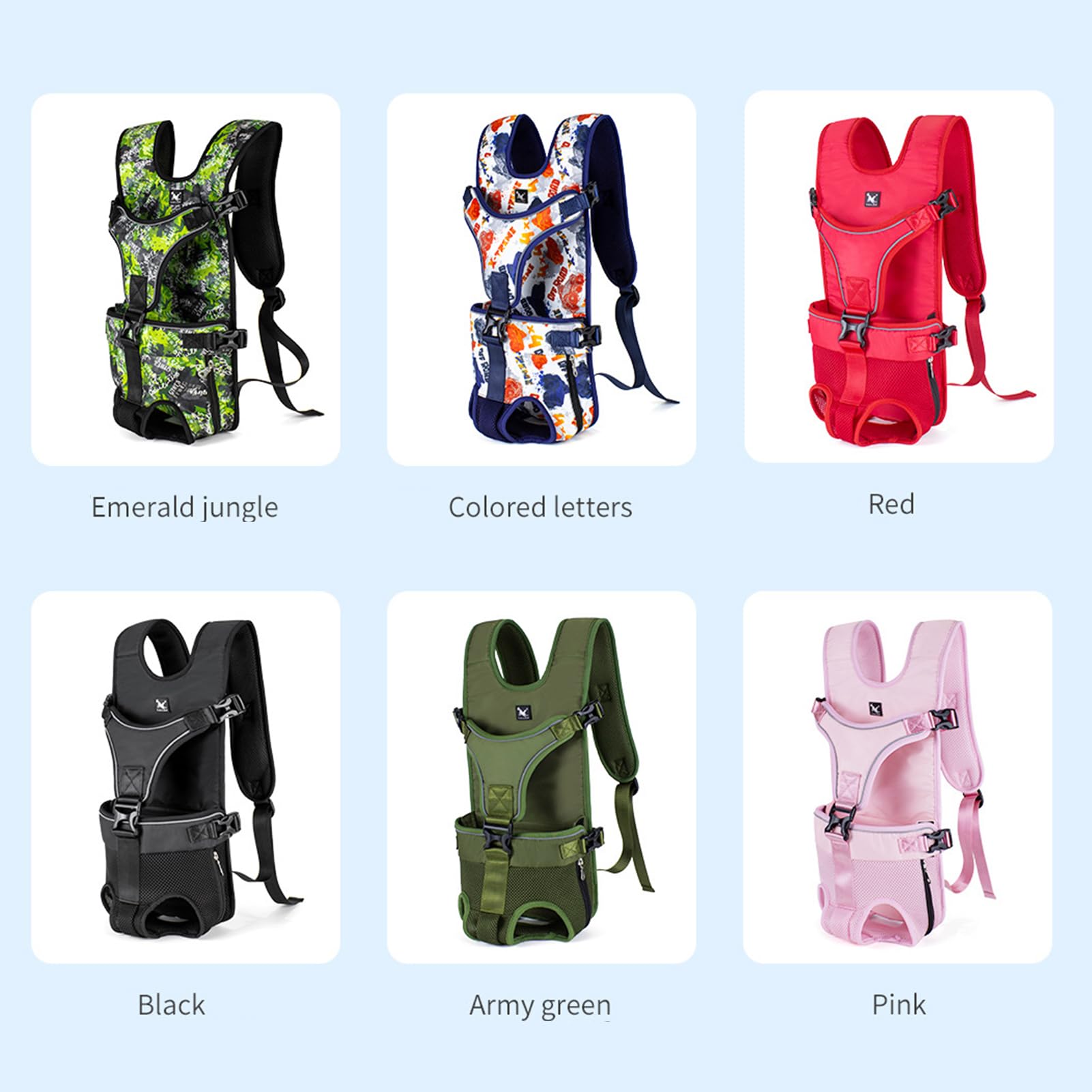 Mochila para mascotas, impermeable, portaperros ajustable para viajes con perros medianos y pequeños (GR-M)