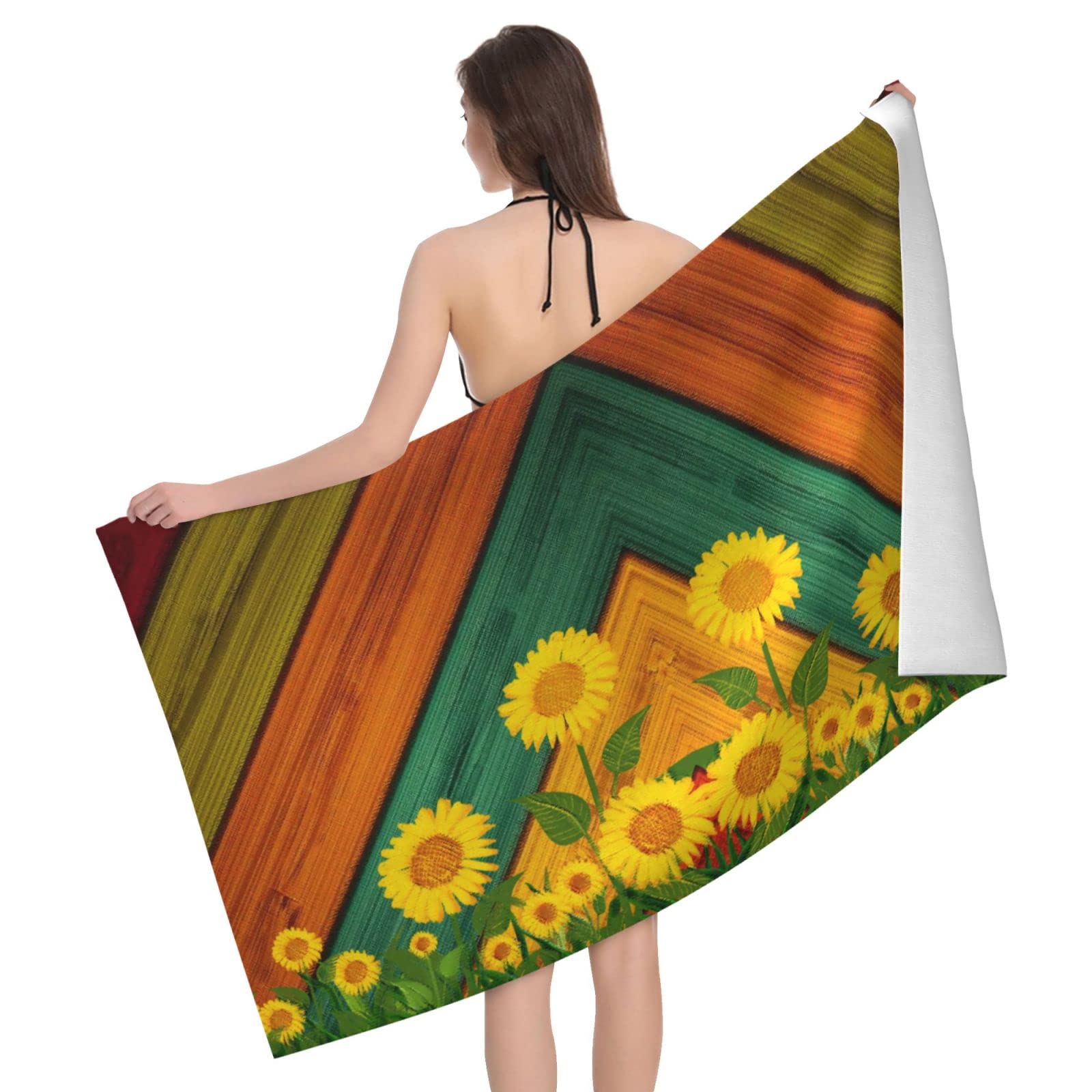 Lawenp Colorfully Easter Egg Bath Towel Beach Towel Popular Durable Stylishffy Touch Highly Absorbent Quick Dry Polyester 32" X 52" Also As A Gift