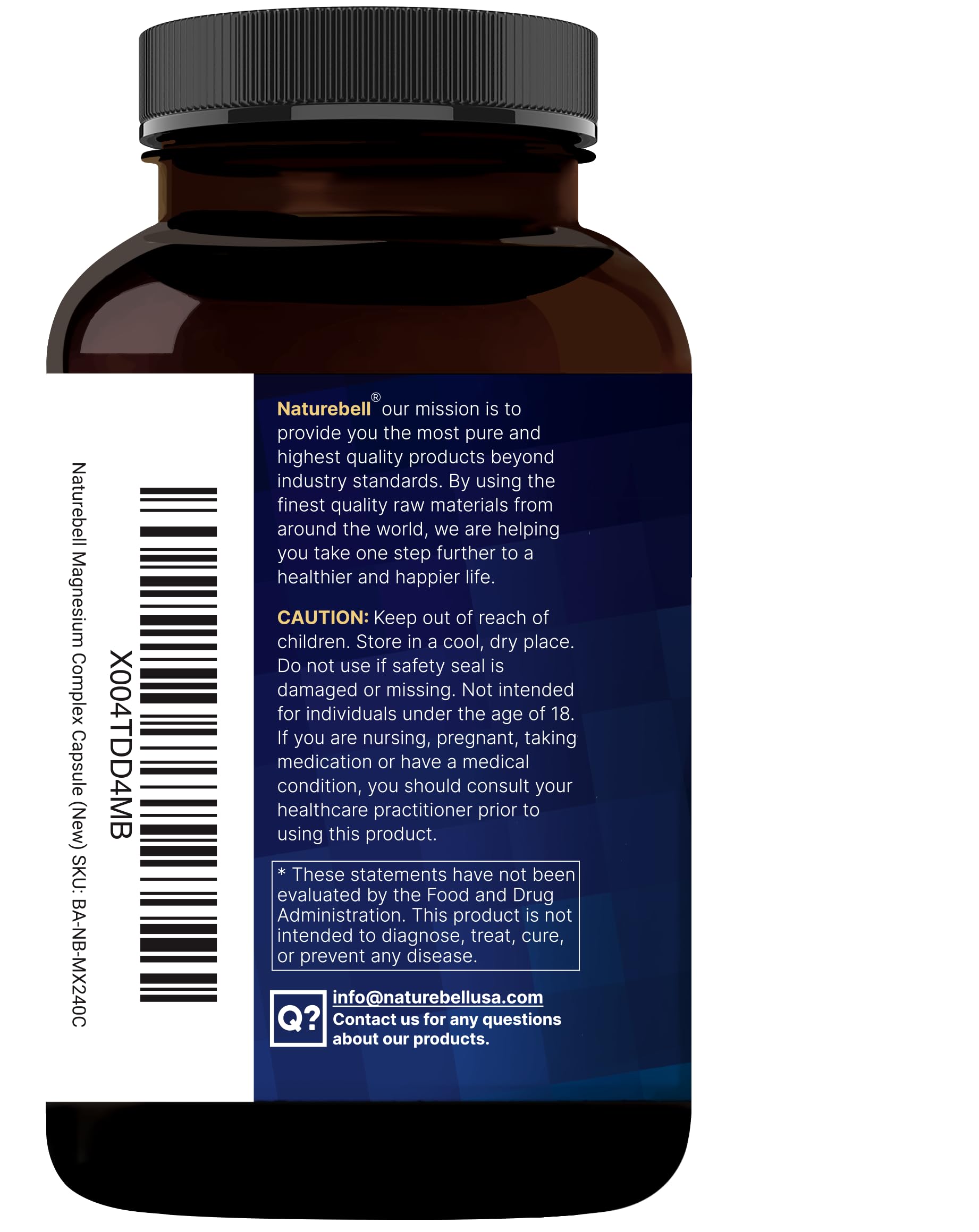 12-in-1 Magnesium Complex 1000mg, 4-Months Supply – Magnesium Glycinate, Citrate, Taurate, Malate, & More – High Absorption Formula for Men & Women – Chelated & Purified – 240 Capsules