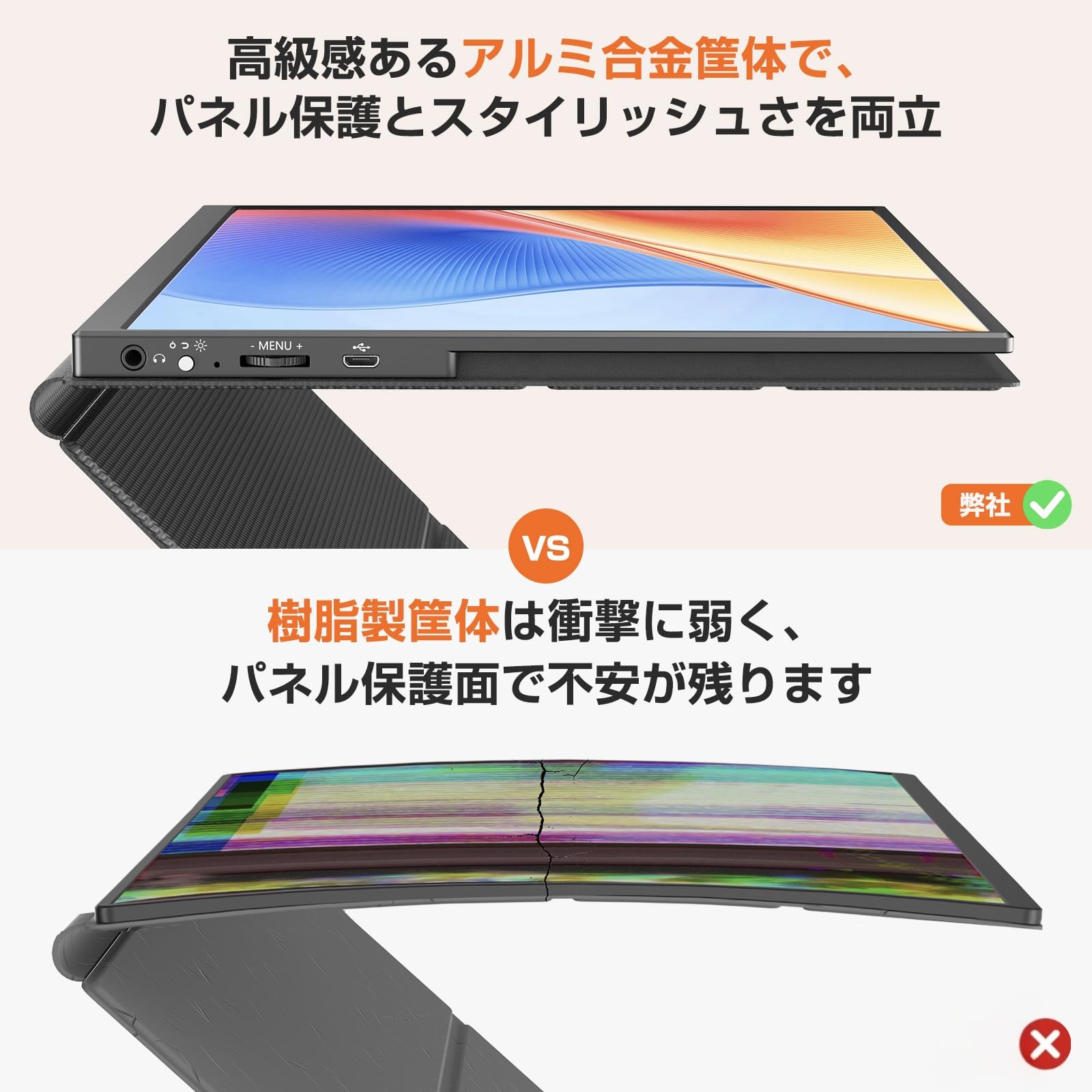 美品 UPERFECT 14インチ 2K モバイルモニター Amazon.co.jp: モバイルモニター 14インチ UPERFECT モバイル