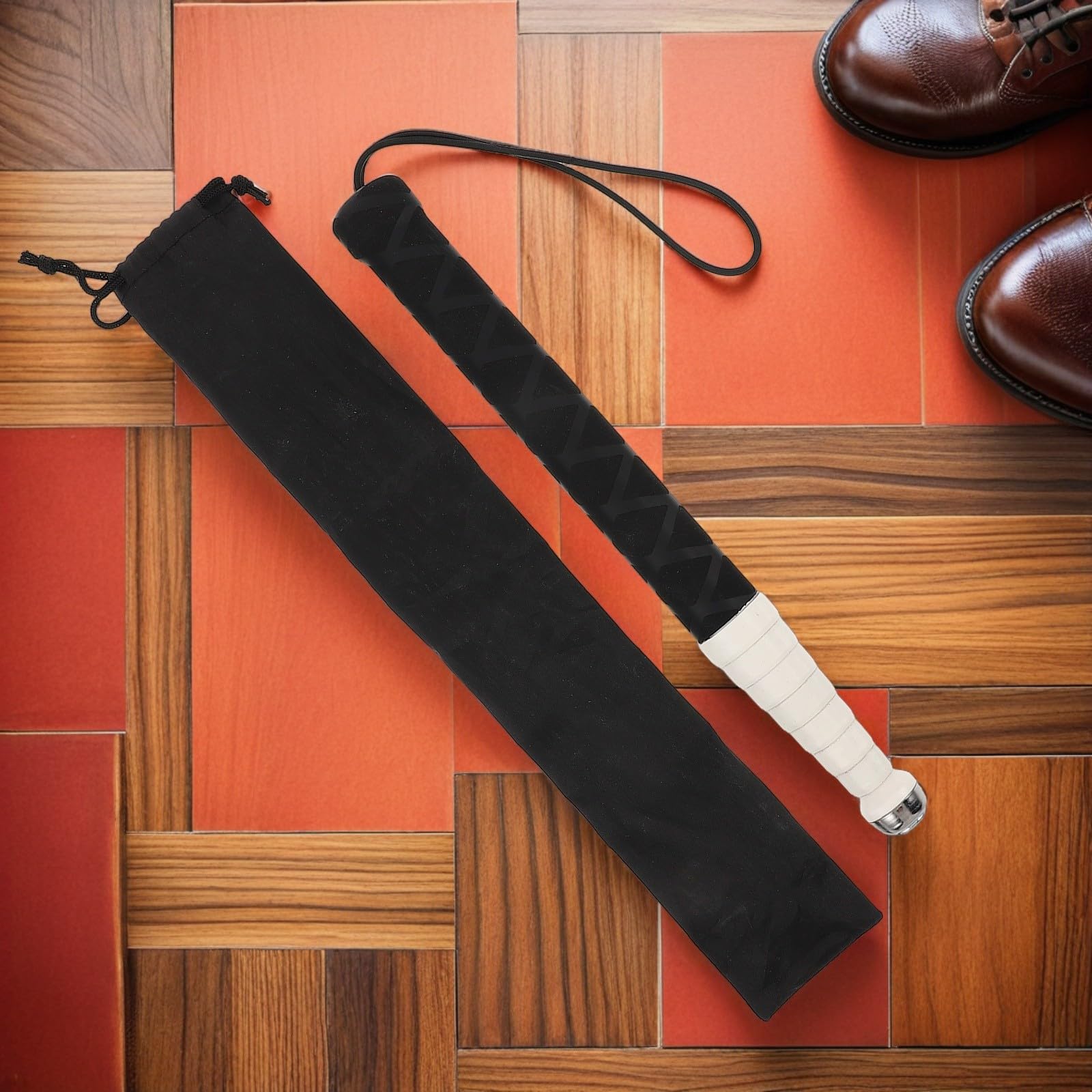 Bastón Telescópico Plegable para Personas Discapacidad Visual y Adultos Mayores, Diseño Compacto y Portátil Estructura de Aleación de Aluminio y Goma Adecuado para Desplazamientos