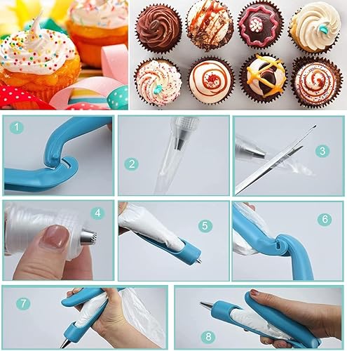 Miniatura 7 de Juego de bolígrafos para decoración de pastelería para glaseado, boquilla, fondant, pastel, azúcar, manualidades, decoración