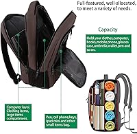 Vista 85 de MATEIN - Mochila empresarial para laptop de 15.6 pulgadas, mochila de viaje con puerto de carga USB, resistente al agua, para trabajo, universidad