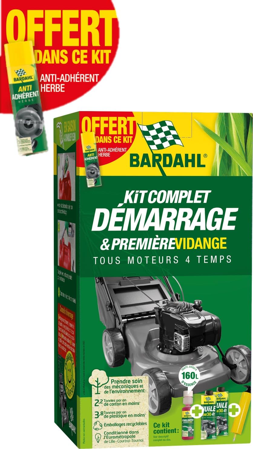 BARDAHL - Kit Complet Démarrage Moteur 4T - Huile, Stabilisant, Seringue
