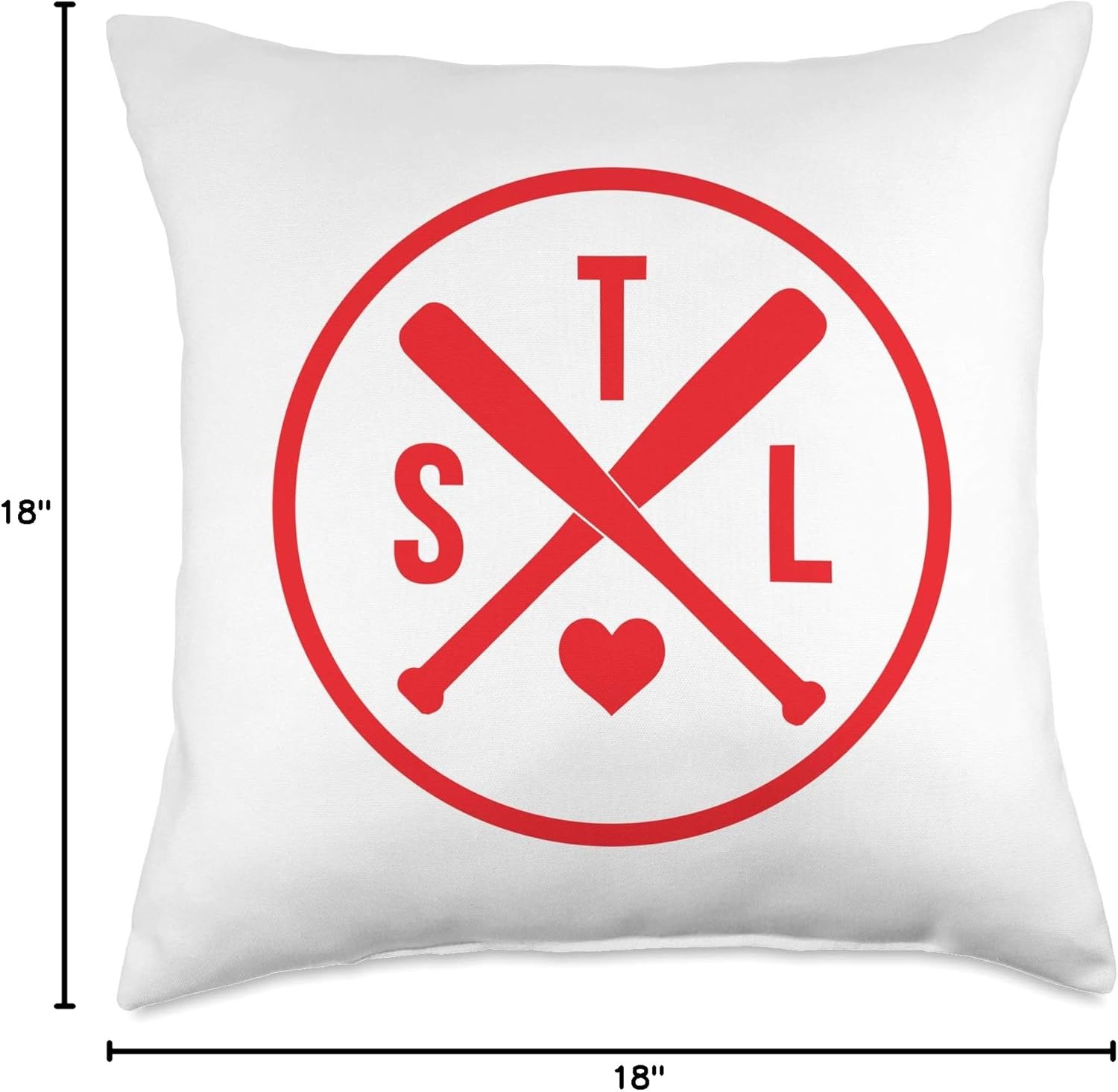 St. Louis, Missouri STL Baseball or Softball for Woman Throw Pillow