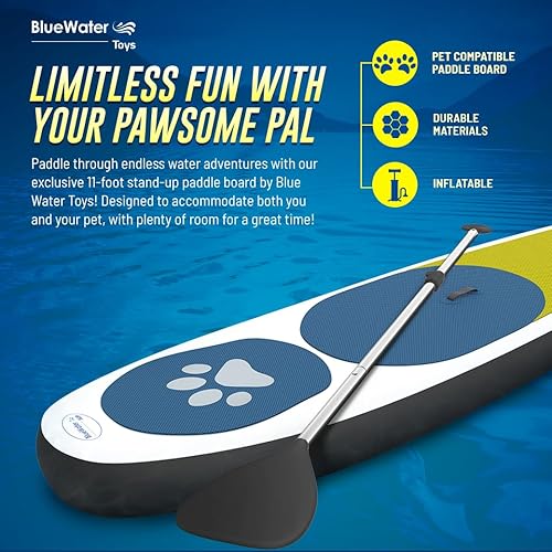 Miniatura 3 de Tabla de remo inflable de nailon y malla de 11 pies con almohadilla EVA de panal de abeja 100% resistente a los rayos UV, juego completo de SUP para