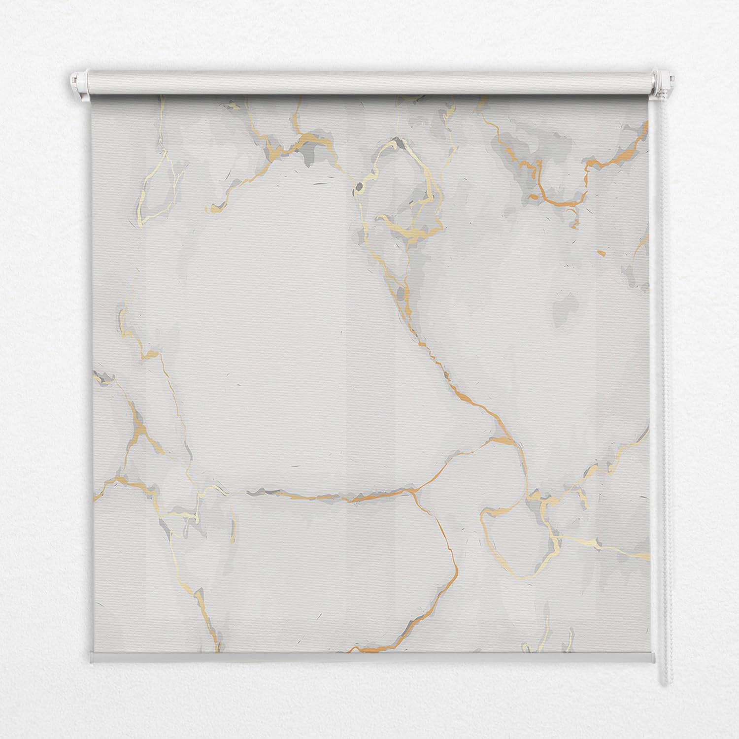 Store enrouleur sans perçage Tulup marbre blanc pour fenêtre de location 50x50