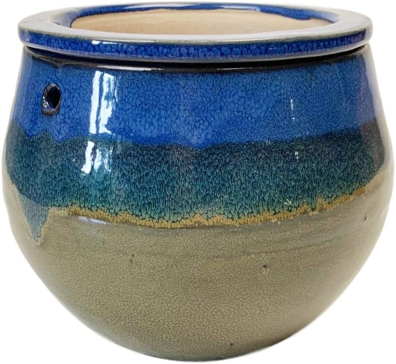 rePotme 6 inch Self Watering Teardrop African Violet Pot (Midnight Meadows)