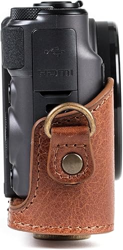 Miniatura 8 de MegaGear MG1177 Canon PowerShot SX740 HS, SX730 HS Ever Ready Funda De Cuero Genuino Con Correa - Marrón Oscuro