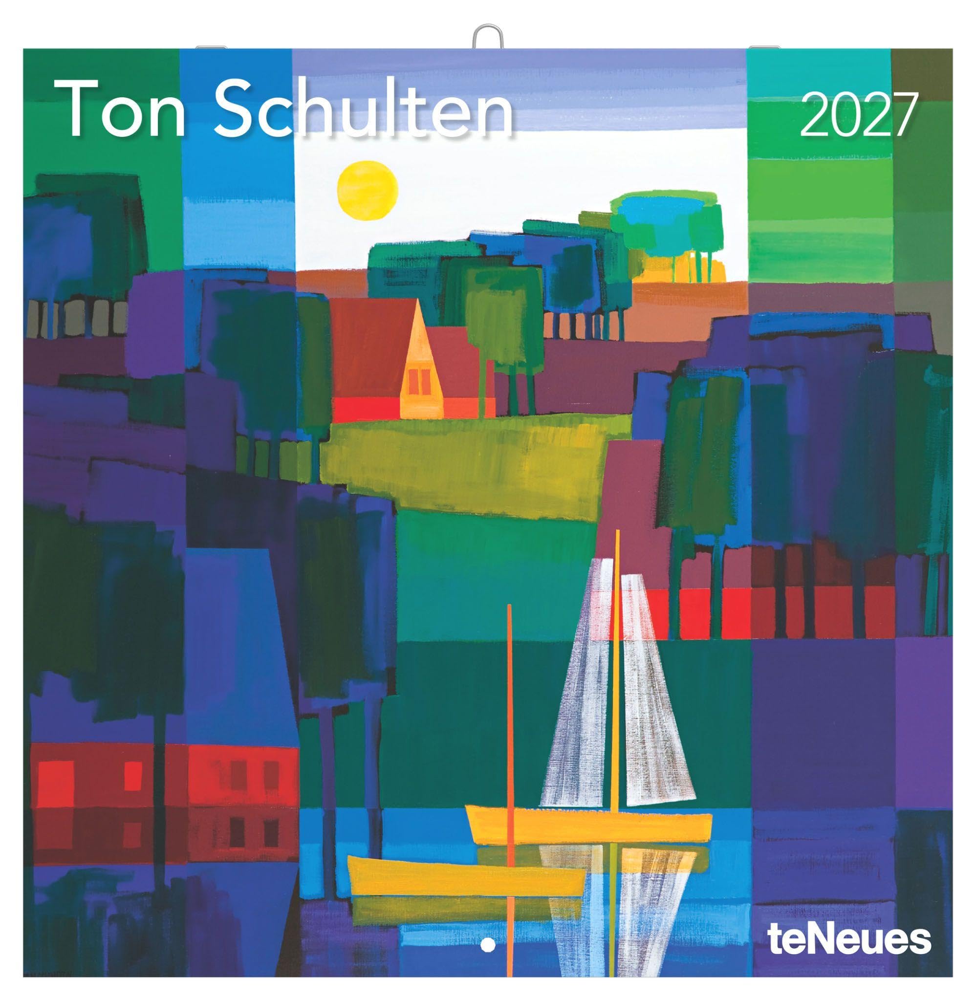 Ton Schulten 2027: Wandkalender 30x30 cm (30x60 cm geöffnet), Kunstkalender mit Landschaftsmosaiken von Ton Schulten