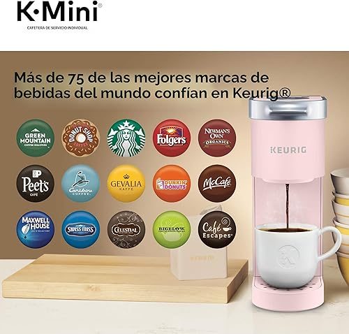 Miniatura 9 de Keurig K-Mini - Cafetera de cápsulas K-Cup de una sola porción, tamaño de 6 a 12 onzas, con almacenamiento de cable, perfecta para espacios