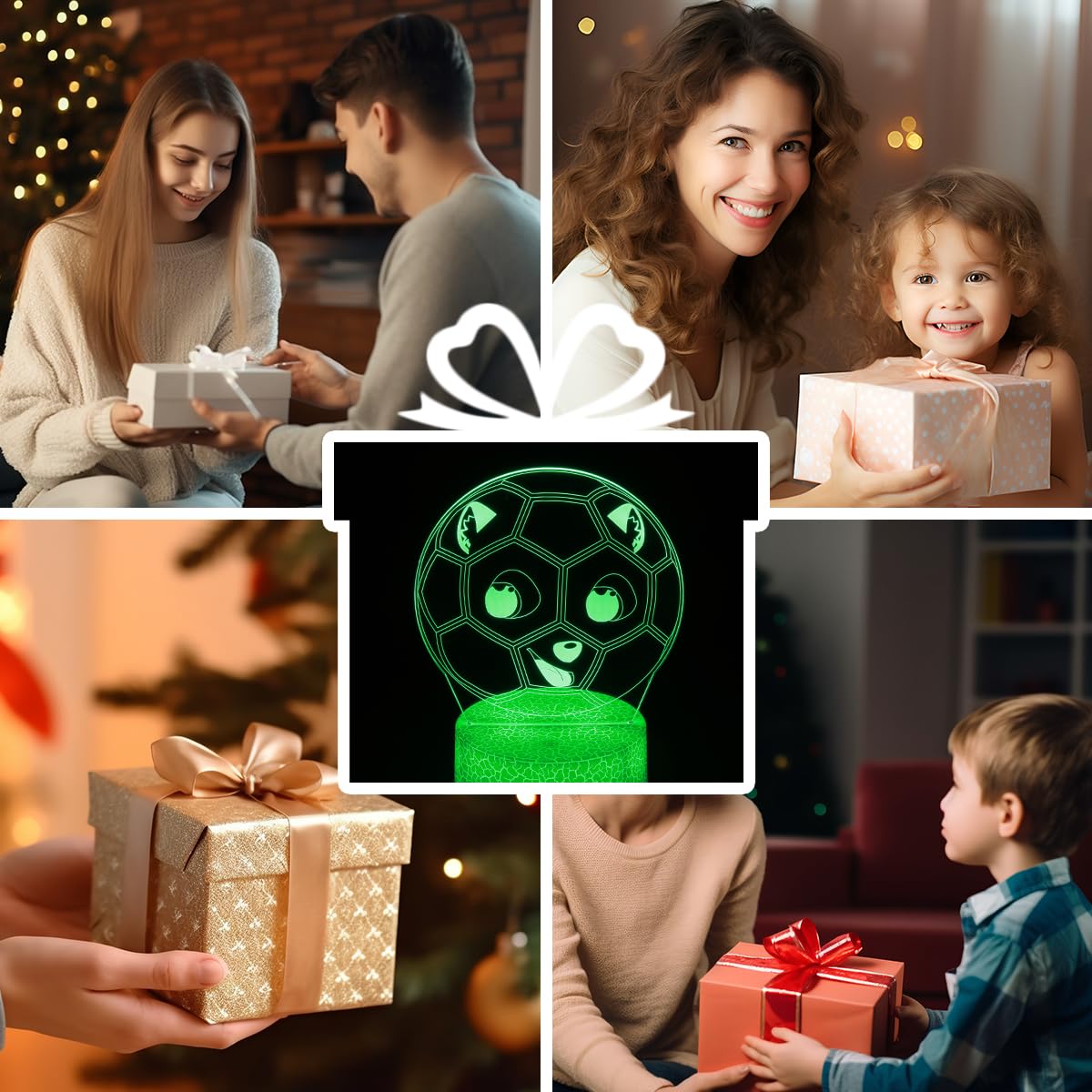 Regali di calcio per gli appassionati di sport, calcio luce notturna, 16 colori cambia lampada decorazione con telecomando e touch, regali per Natale, San Valentino, compleanno per ragazzi e ragazze