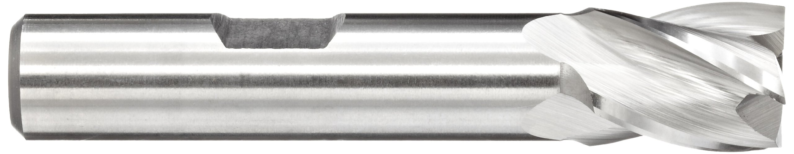Melin Tool CCS Cobalt Steel Square Nose End Mill, Weldon Shank, Uncoated (Bright) Finish, 30 Deg Helix, 4 Flutes, 2.7500