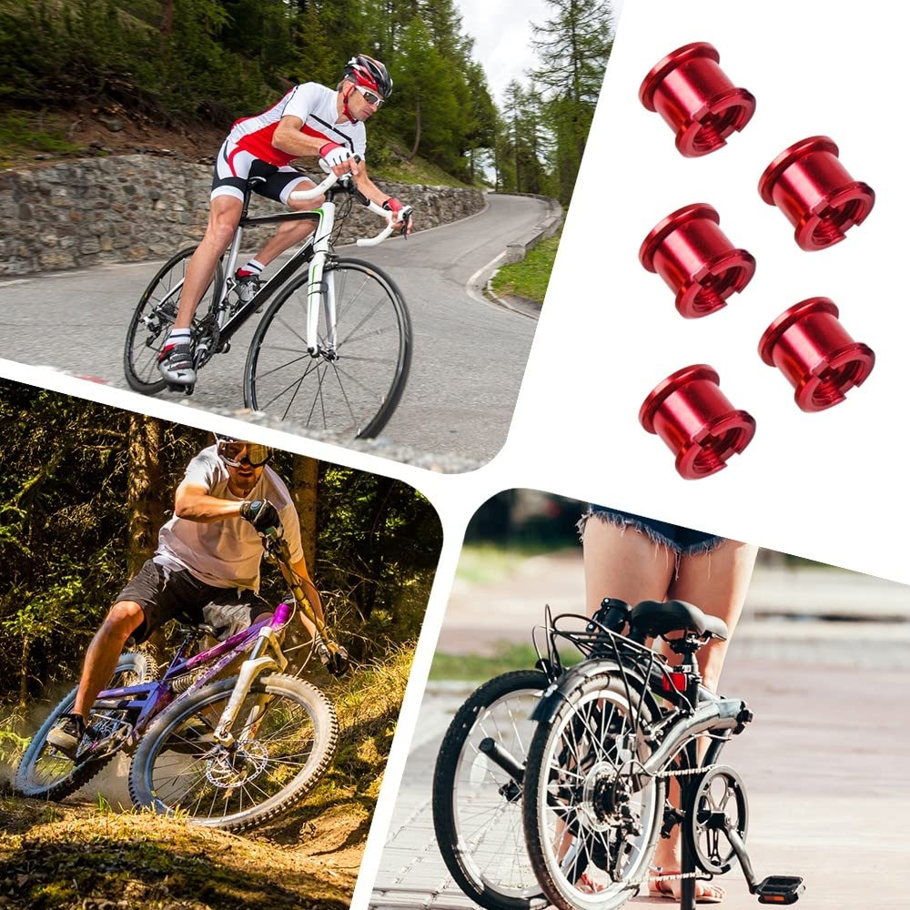 Bulloni Corona MiOYOOW In Alluminio - 5 Pezzi Per Bici Da Strada E MTB - Foto 5