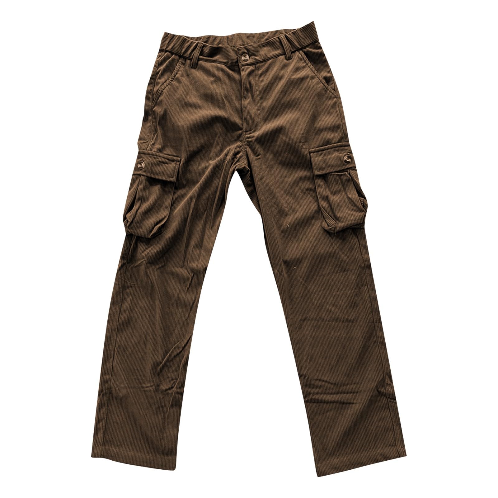 Generisch Pantalones cargo para hombre holgados: pantalones de exterior con muchos bolsillos, pantalones de senderismo suaves, pantalones de trekking ligeros, pantalones de escalada transpirables