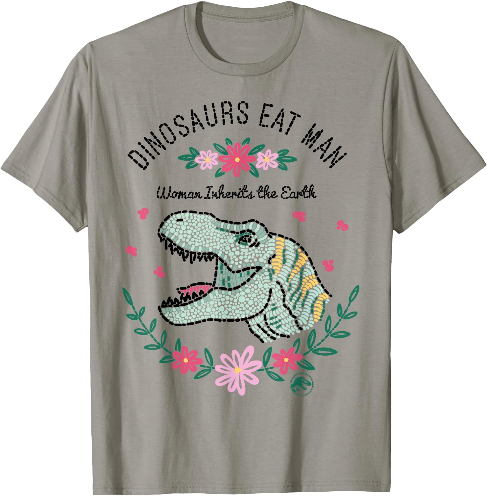 Dinos Eat Man Women Inherit The Earth T-Shirt Small