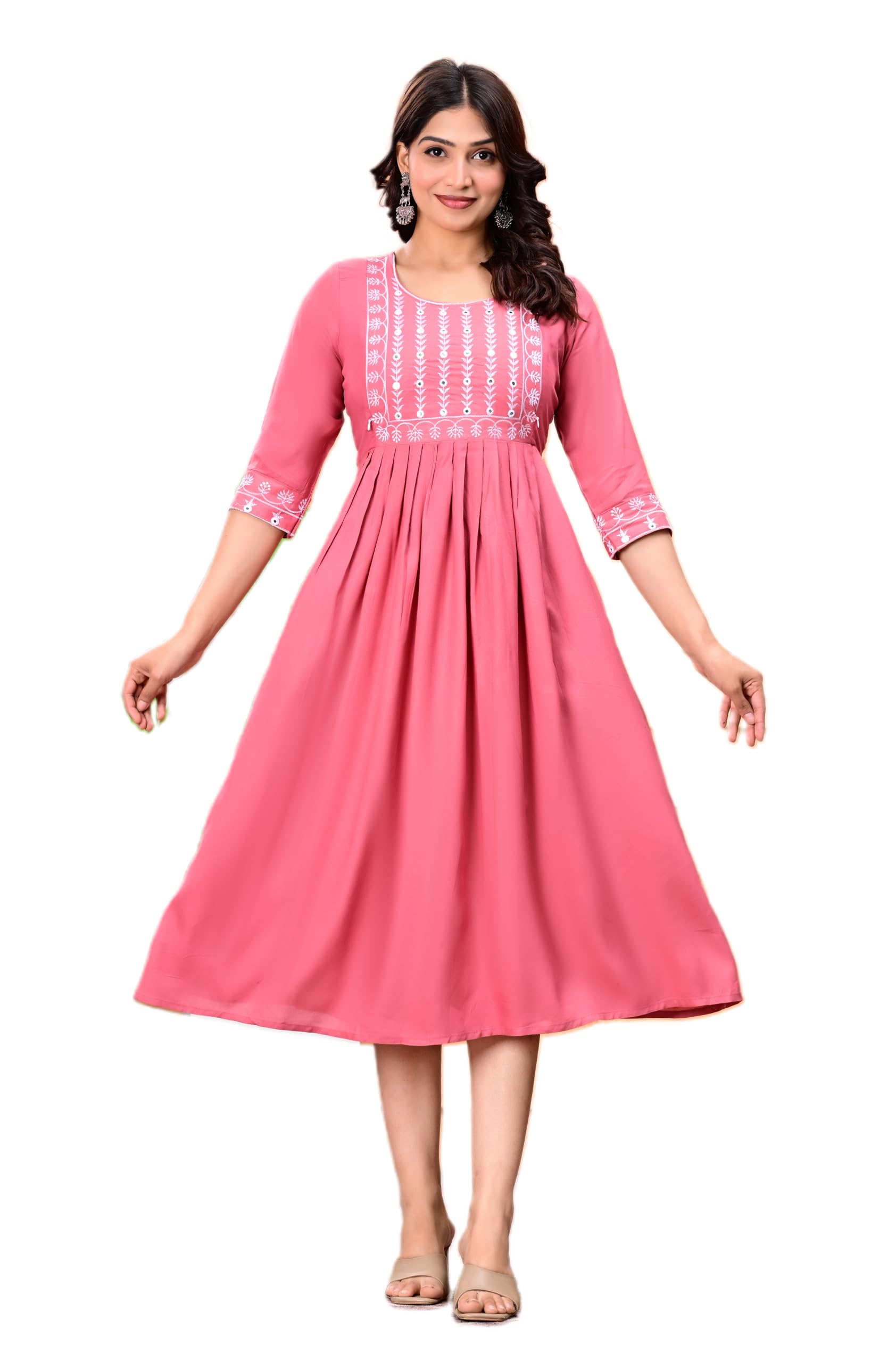 mangla kurti Stylish Women's Rayon Solid Kurti Gown, Maternity Dress, and Feeding Dress – Comfortable and Elegant Maternity Wear for Women-picture-50