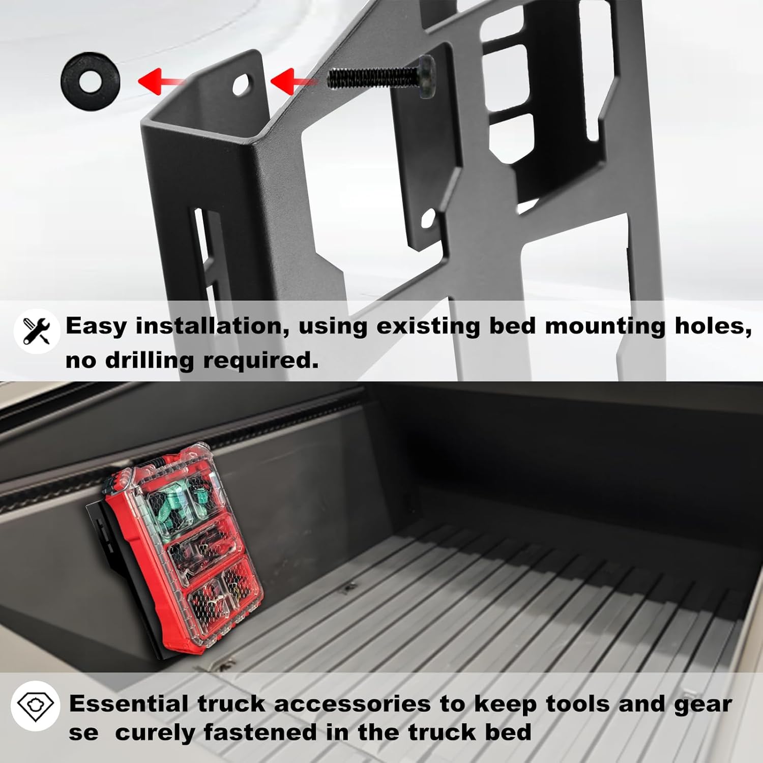 Integral Truck Packout Mount Plate Compatible with Ford F150 & Raptor 2015-2024, Super Duty F250/F350/F450 Accessories (Truck Bed Mounting System)