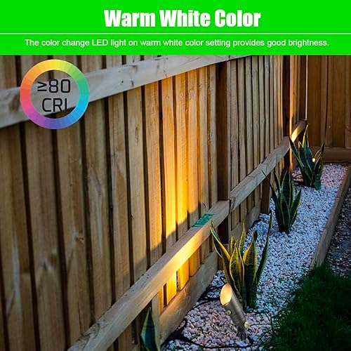 Miniatura 3 de Luz de paisaje de latón que cambia de color, mini foco de bajo voltaje de 12 V, 16 colores RGB+blanco cálido 3W MR11 bombilla LED con control