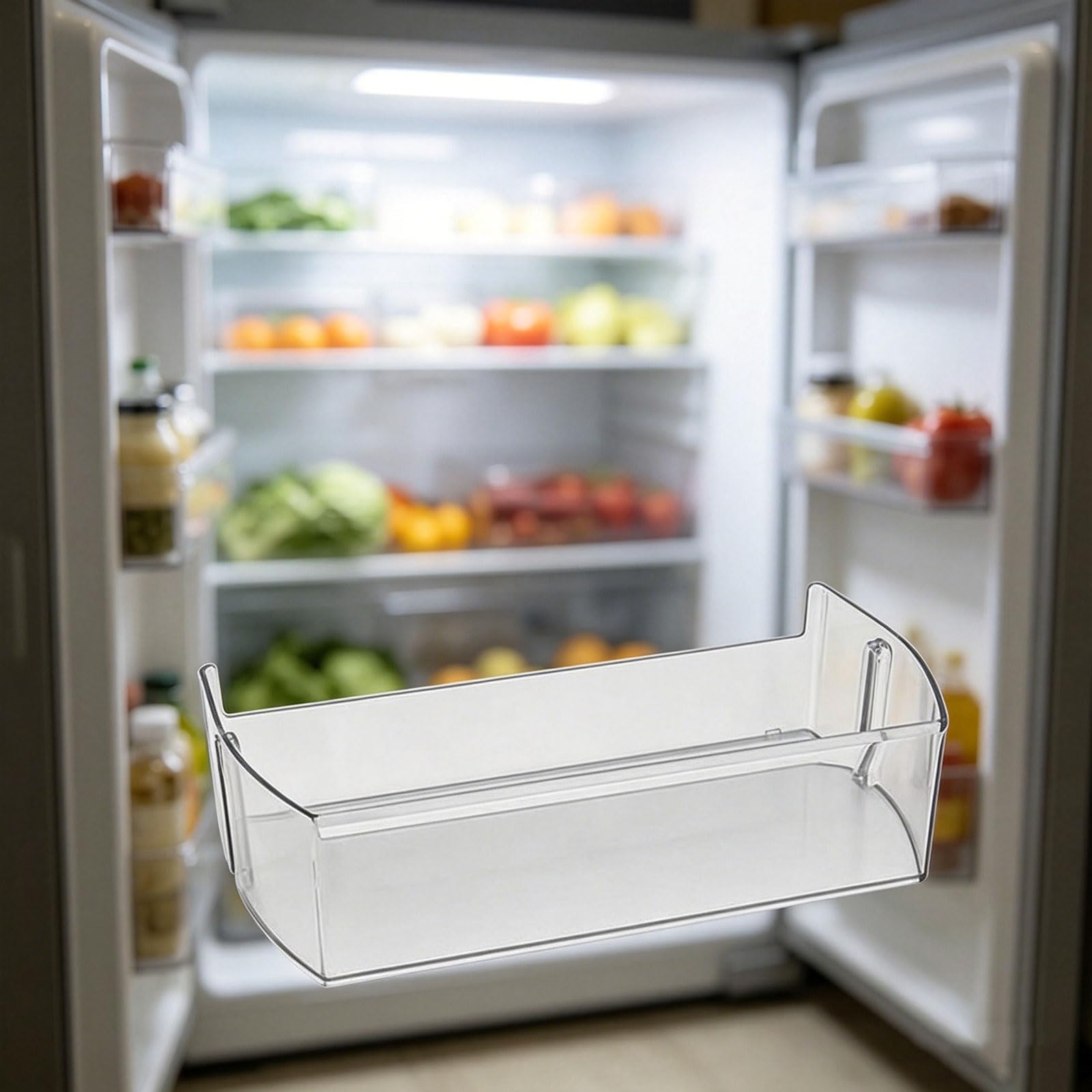 Fácil instalación, repuesto de contenedor de refrigerador, solución de configuración rápida, organizadores de refrigerador, adecuados para refrigeradores seleccionados, estante de puerta de