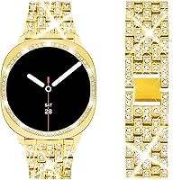 Vista 19 de SUPOIX - Correa con estuche compatible para Samsung Galaxy Watch 8/7/6 de 40 mm y 44 mm, correa de repuesto con brillo para mujer de 20 mm