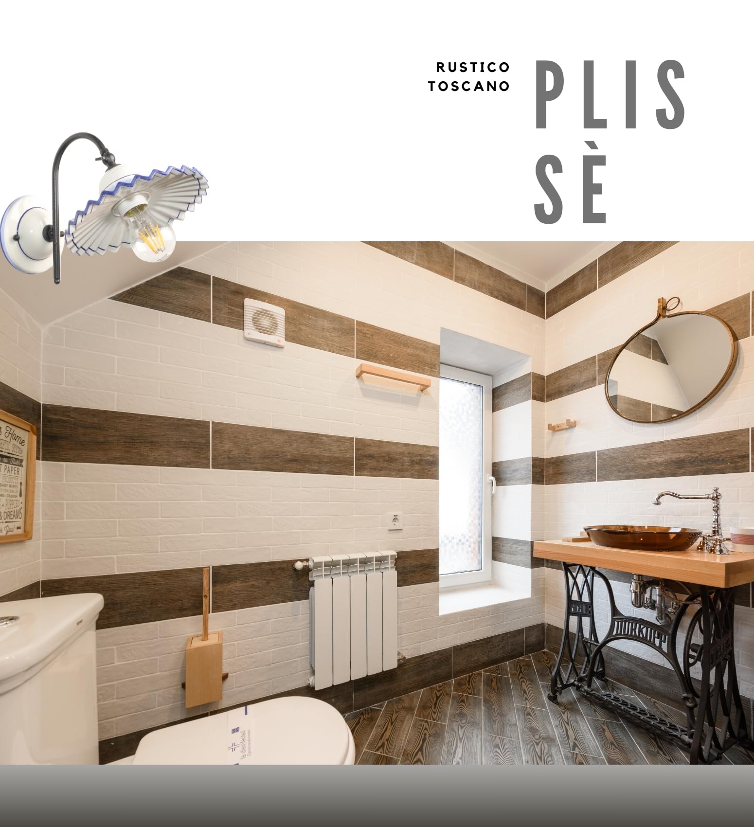 VANNI LAMPADARI - Applique da Parete Interno Plissè - Lampada da Parete con Braccio Orientabile in Ceramica Decorata a Mano - Applique Camera da Letto - Applique Bagno - Cucina – Soggiorno