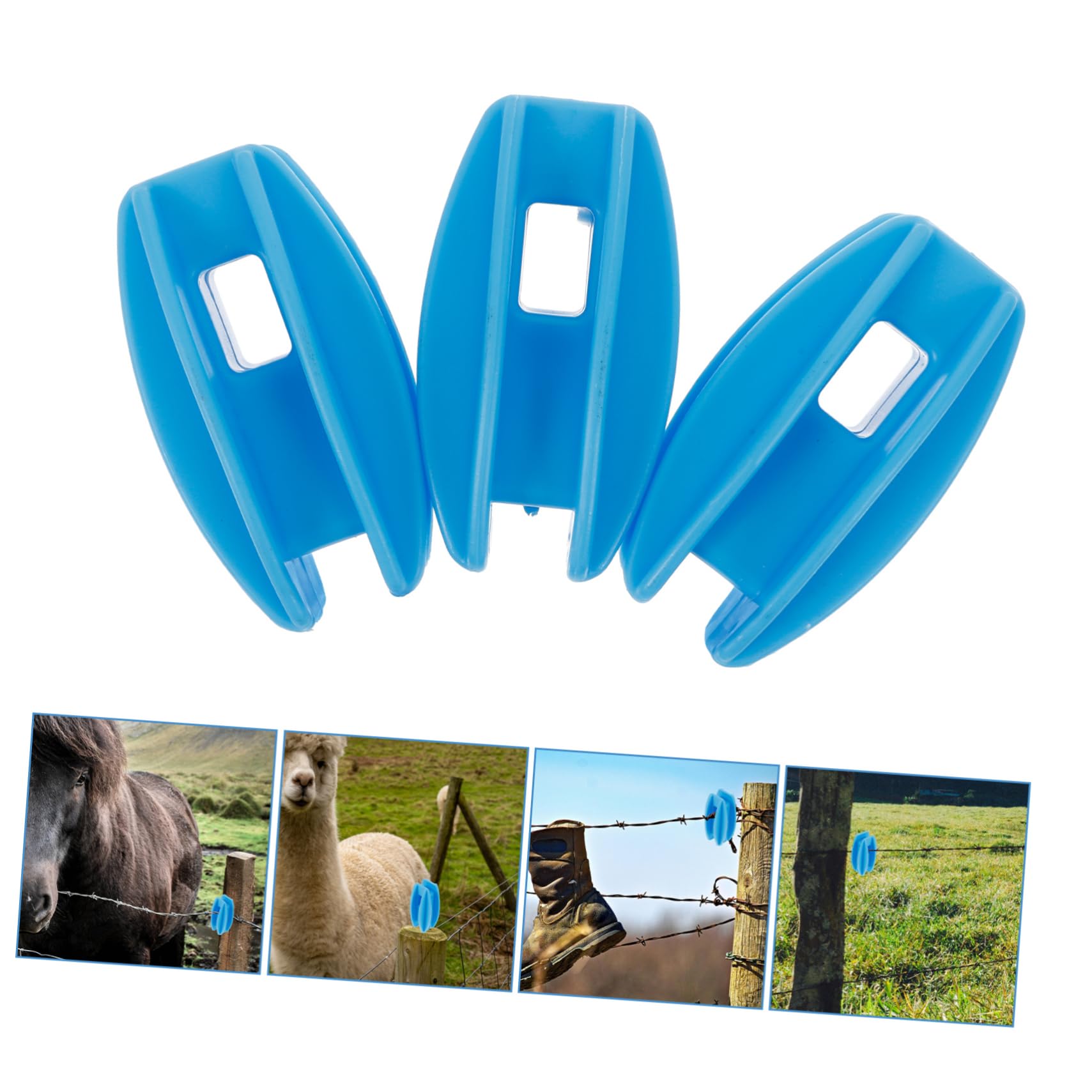 SUPVOX 5 Set di Isolatori per Accessori per Isolatori per Fili di Recinzione Palo Portatile in Plastica per Lagricoltura 10 Pezzi * 5
