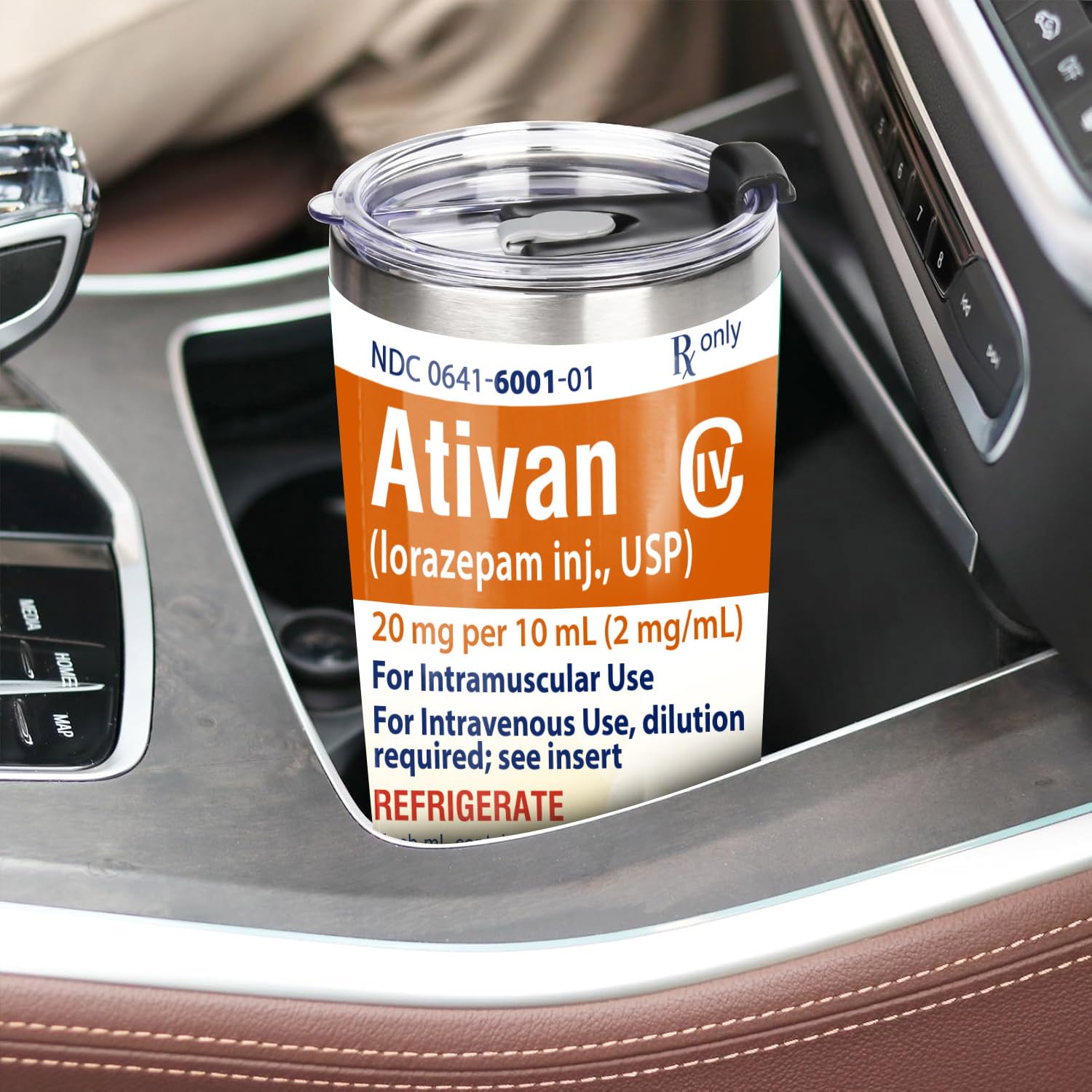 Anesthesia Tumbler 20oz - Stainless Steel Insulated Cup With Straw Lid, CRNA & Anesthesiologist Gift