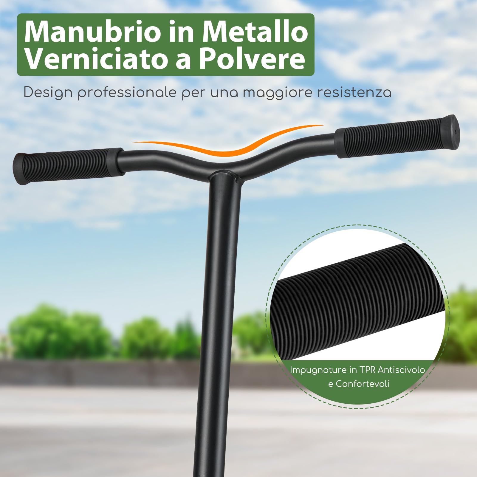 COSTWAY Scooter Acrobatico per Bambini, Monopattino Freestyle con 2 Ruote PU e Ampia Pedana in Alluminio, Scooter Pro per Trucchi Leggero da Strada per Bambini 10+ Anni, Carico 100 KG