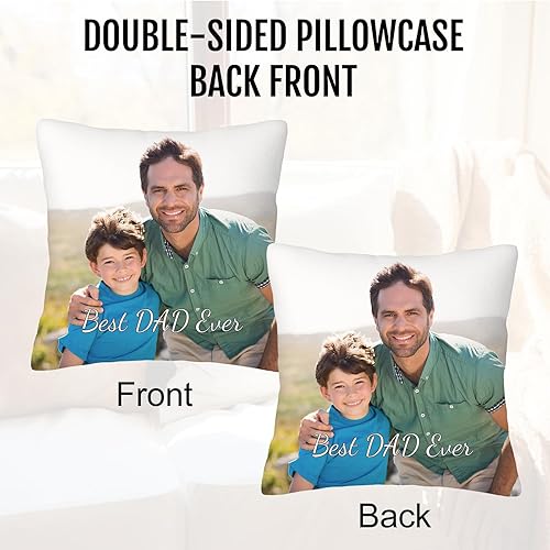 Miniatura 6 de Funda de almohada personalizada con imagen, funda de almohada de terciopelo personalizada de 18 x 18 pulgadas con texto fotográfico, regalos