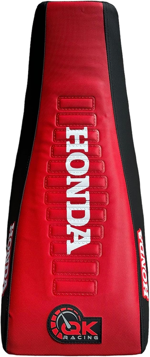 Premium ATV Seat Cover - Compatible with Hond trx400ex TRX 400 ex TRX 400EX 1999-2007 (Red Side/Black Top) - Durable, Multi-Grip Design for Enhanced Traction and Comfort