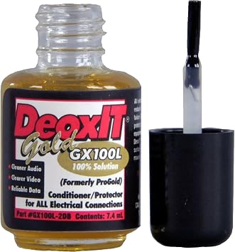 زجاجة فرشاة الذهب caig deoxit gx100l-2db-uv 7.4 مل