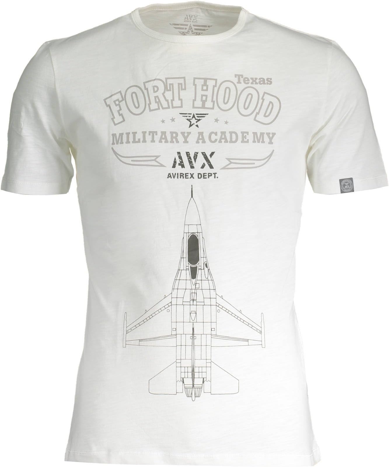 AVX AVIREX DEPT AVBWTS01MAVE T-Shirt Short Sleeves Men White 1-Alpha XL