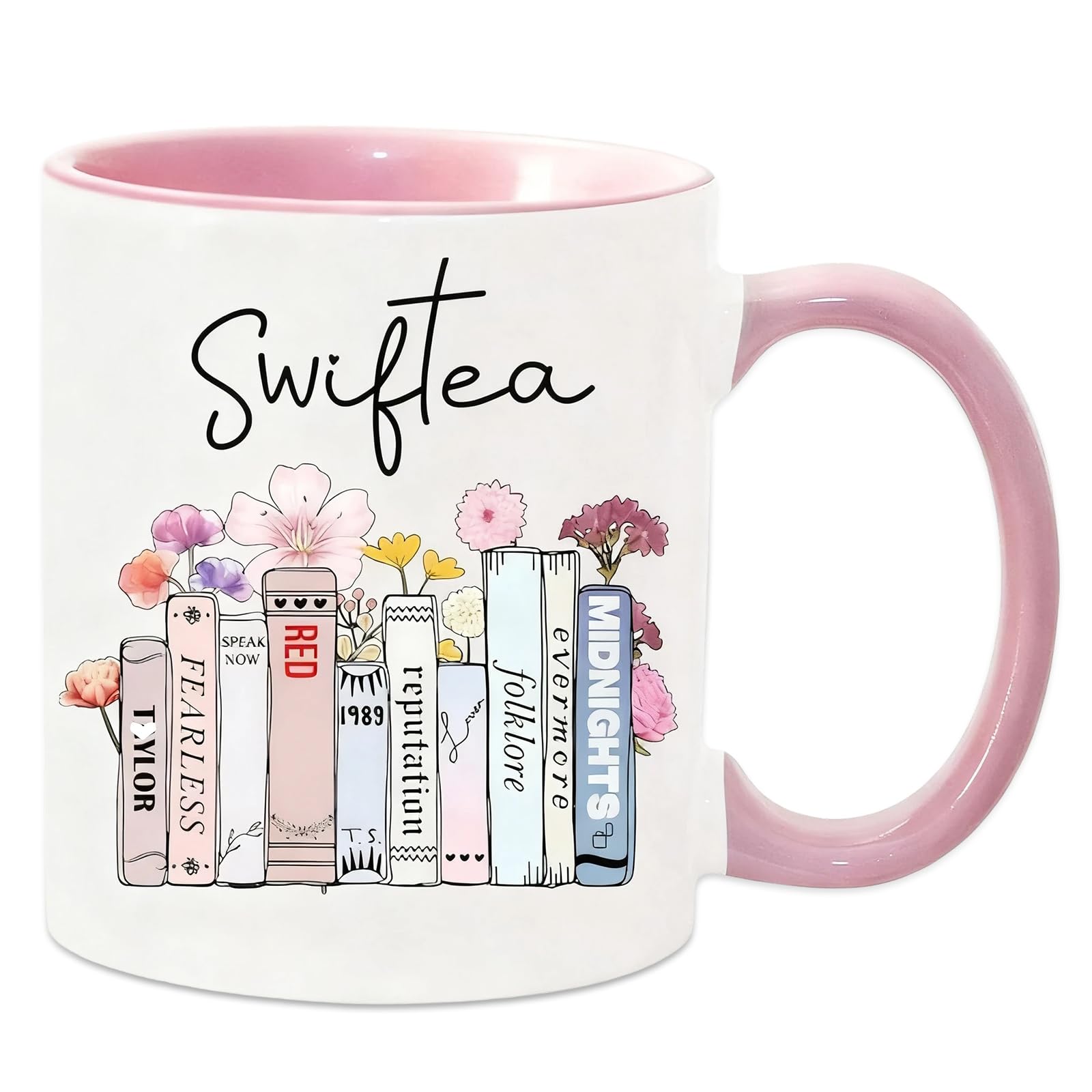 Heat Resistant Stoneware Ceramic Mugs Set of 2 Music Design for Coffee Tea Office Home