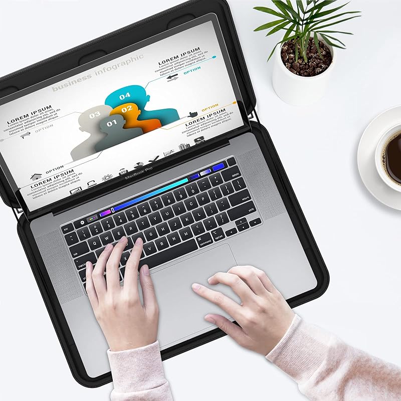 Smatree 15,6" Kemény Laptop Táska Dell Inspiron 15 és Lenovo Legion 5 Modellekhez - Fekete Védőtok Vékony Kialakítással