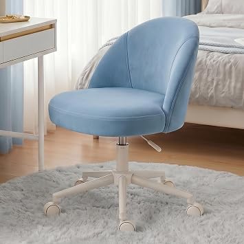 EnHomee Vanity Chair with 13" Back Lumbar Support & 20" Wide Seat
