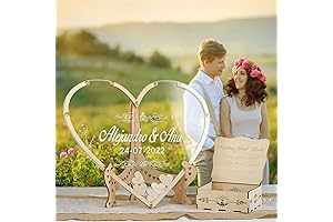 Personalized Drop Box Guest Book with Small Hearts