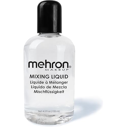 Mehron Makeup Mixing Liquid | Water Resistant For All Day Wear | Multi-Use Makeup Transformer | Eyeliner Mixing Medium | Clear 4.5 fl oz (133 ml)