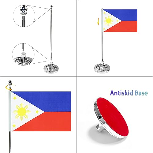Miniatura 71 de WXTWK Paquete de 2 banderas japonesas de escritorio, pequeñas banderas de mesa japonesas con base de soporte, decoración de celebración de eventos
