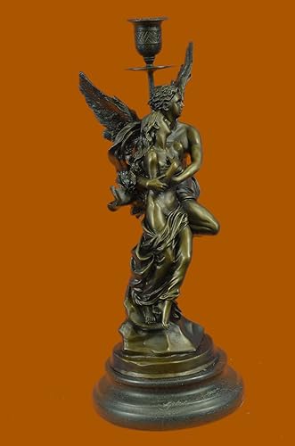 Miniatura 6 de Decoración de regalo Mármol Bronce Escultura Ángel Psique y Eros Estatua Figura Cupido
