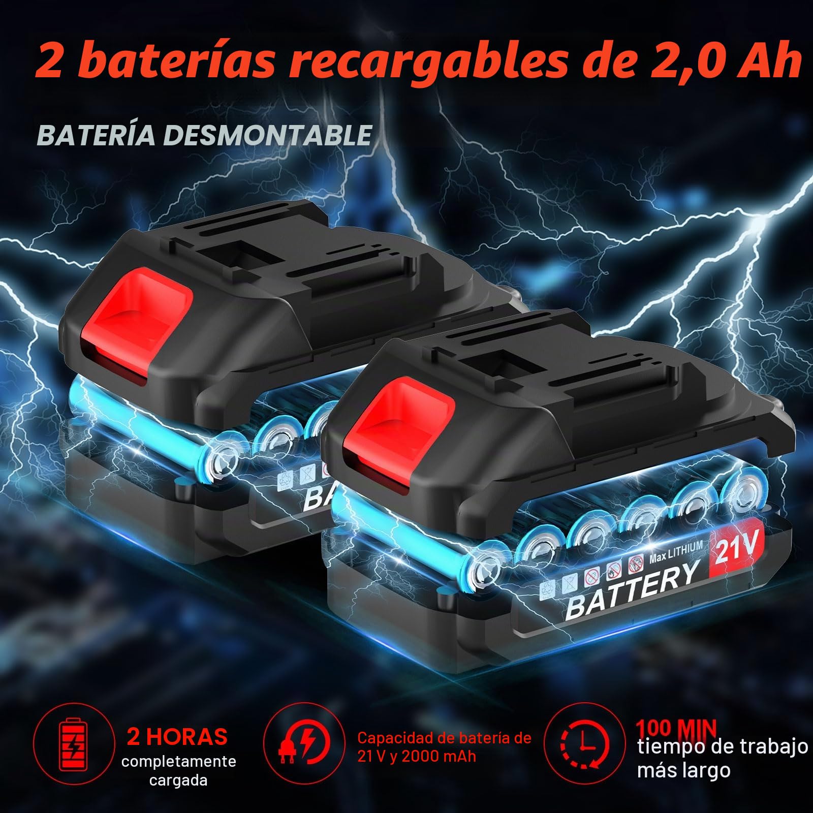 Cortasetos Electrico Telescopico, 2 x 2000mAh Cortasetos de Bateria Alcance de y Barra de Extensión de 4m, Cortasetos electrico bateria Corte de Precisión para Setos y Arbustos Altos, Fácil de Usar