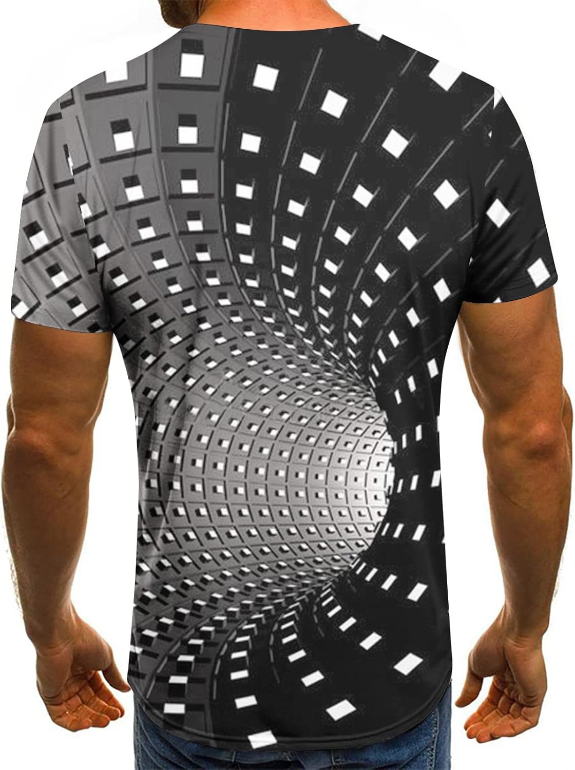 Unisex Fashion 3D Print T-Shirts Funny 3D Abstract Art Trippy Graphics Crewneck Short Sleeve Tops for Mens Womens - Image 2