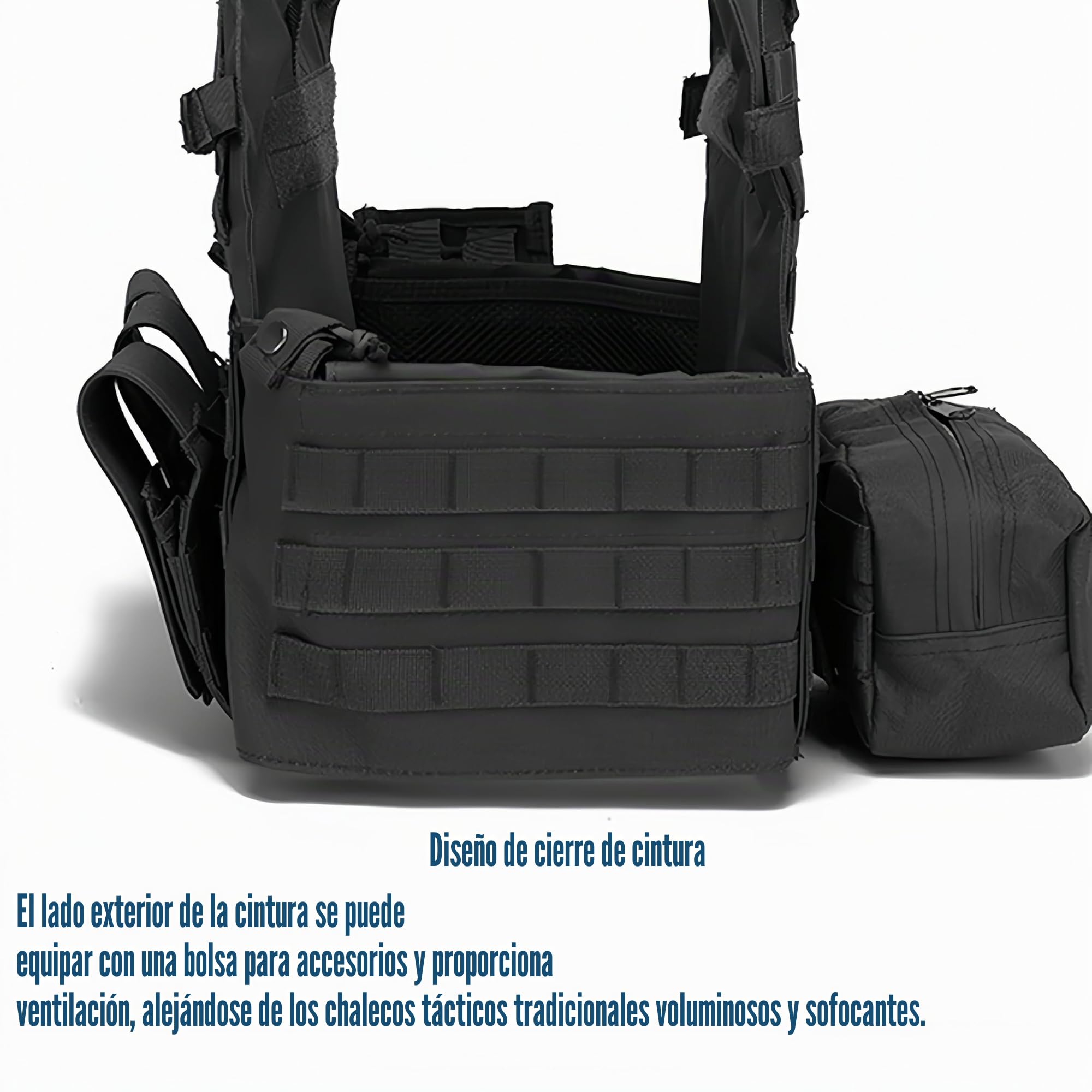 Peminkoo Chaleco táctico Armadura Corporal Portador de Placas de Caza Accesorios de Airsoft Combate Militar ejército Wargam molle